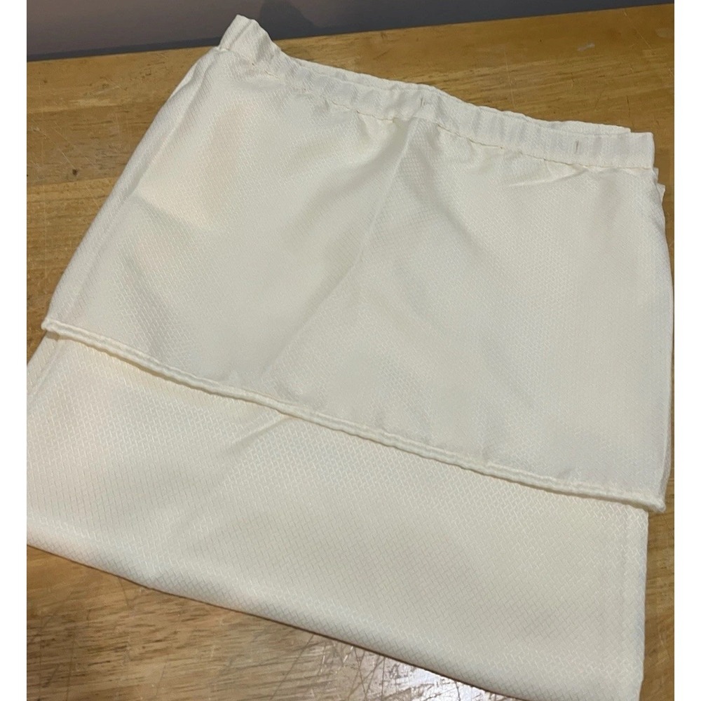 Vtg JCPenney Home Yellow‎ Fabric Short Curtain With Valance Textured